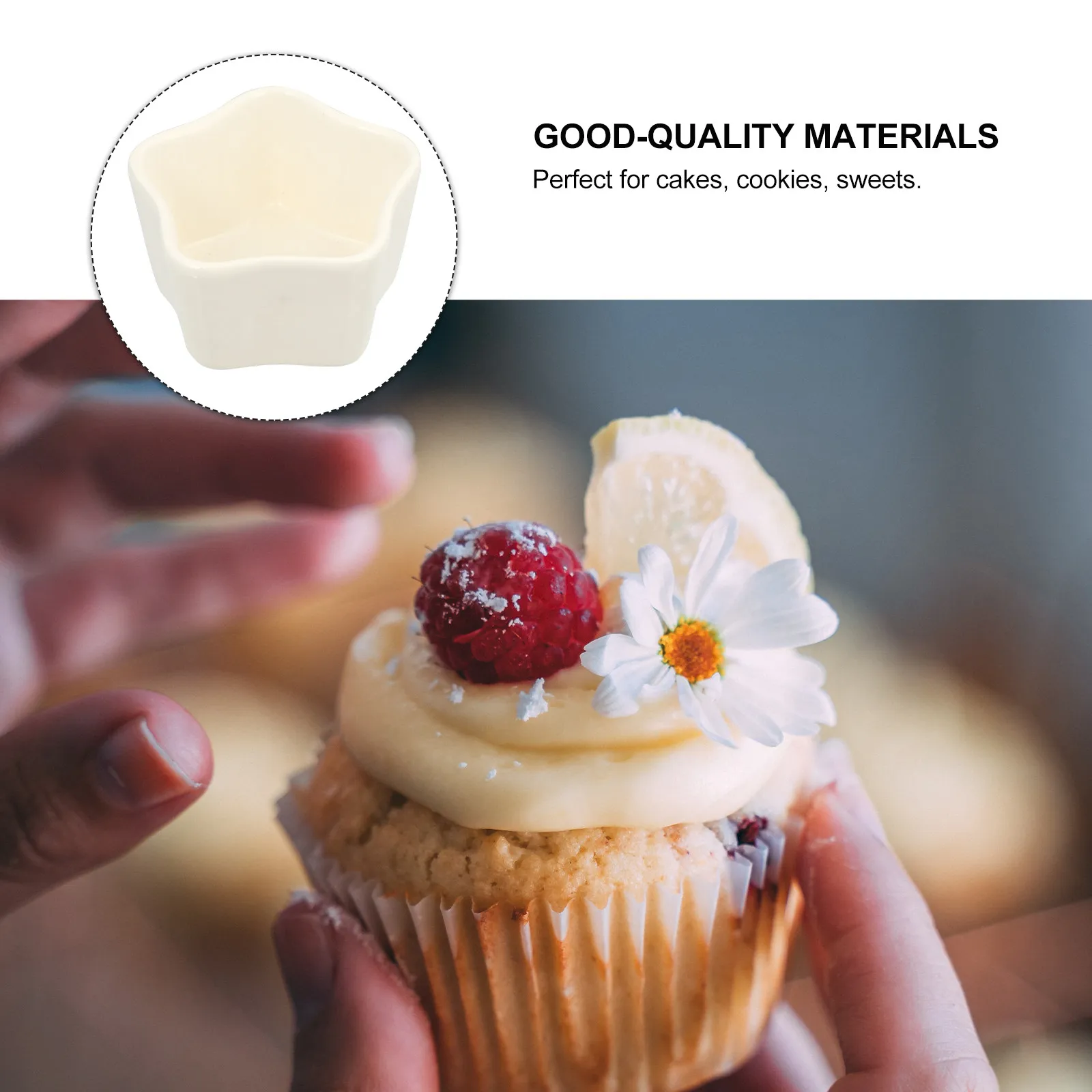 

5Pcs Fine Crafted Ceramic Baking Cups for Mousse Pudding Dessert Mold Reusable Oven Safe Easy Clean DIY Baking Solution