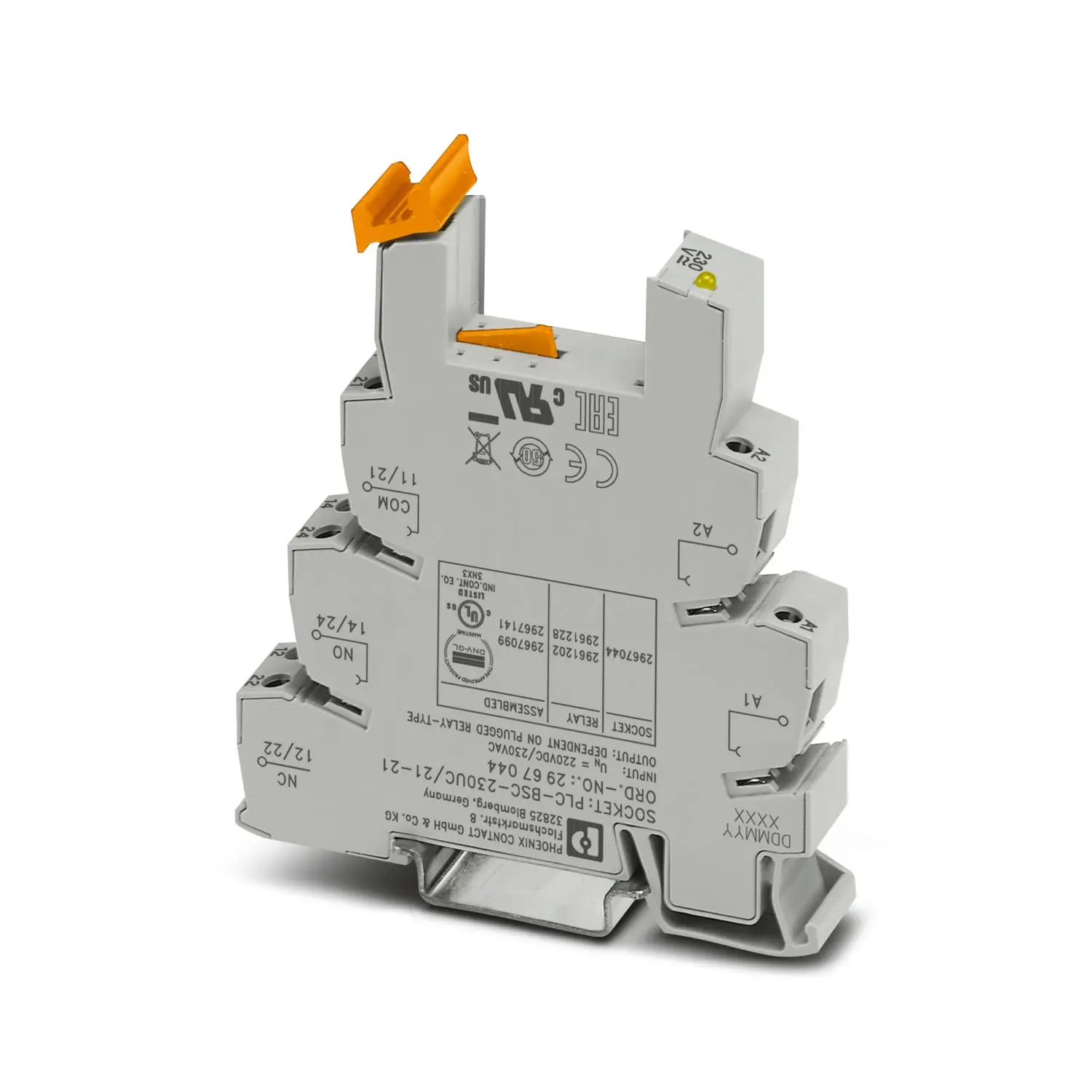 10 pcs 2967044 PLC-BSC-230UC/21-21 Relay base