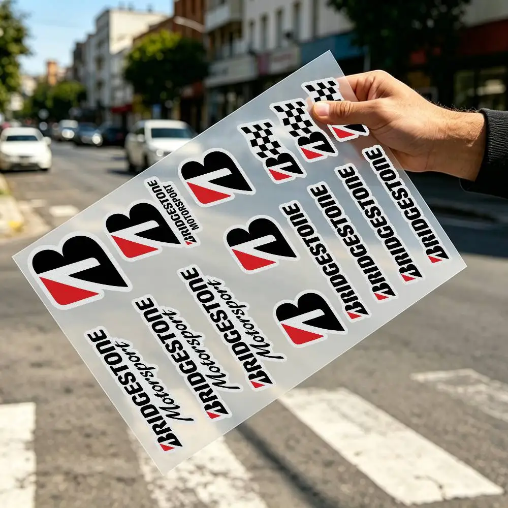 Pegatina reflectante de seguridad Bridgestone para parachoques de coche, también apta para casco de motocicleta, cinta de advertencia nocturna para bicicleta, impermeable