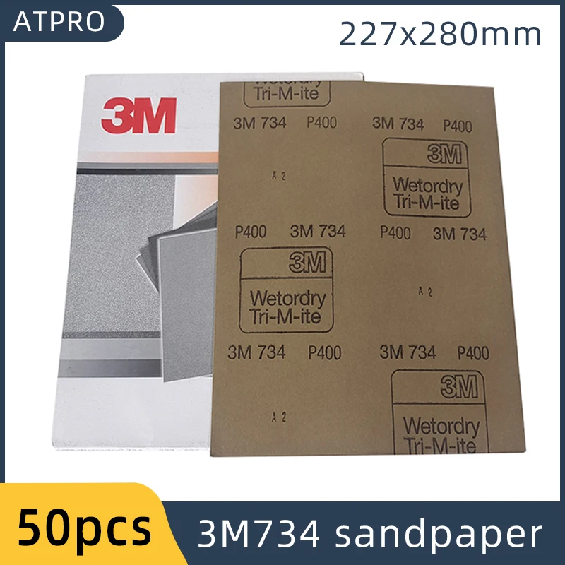 

3M 734 Sandpaper 227mm*280mm Silicon Carbide Sandpaper Automotive Grinding Abrasives tools