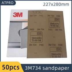 3M 734 Sandpaper 227mm*280mm Silicon Carbide Sandpaper Automotive Grinding Abrasives tools