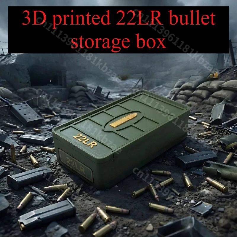 3D Printed 22LR Bullet Storage Box， Slide Cover Storage， Just An Empty Box