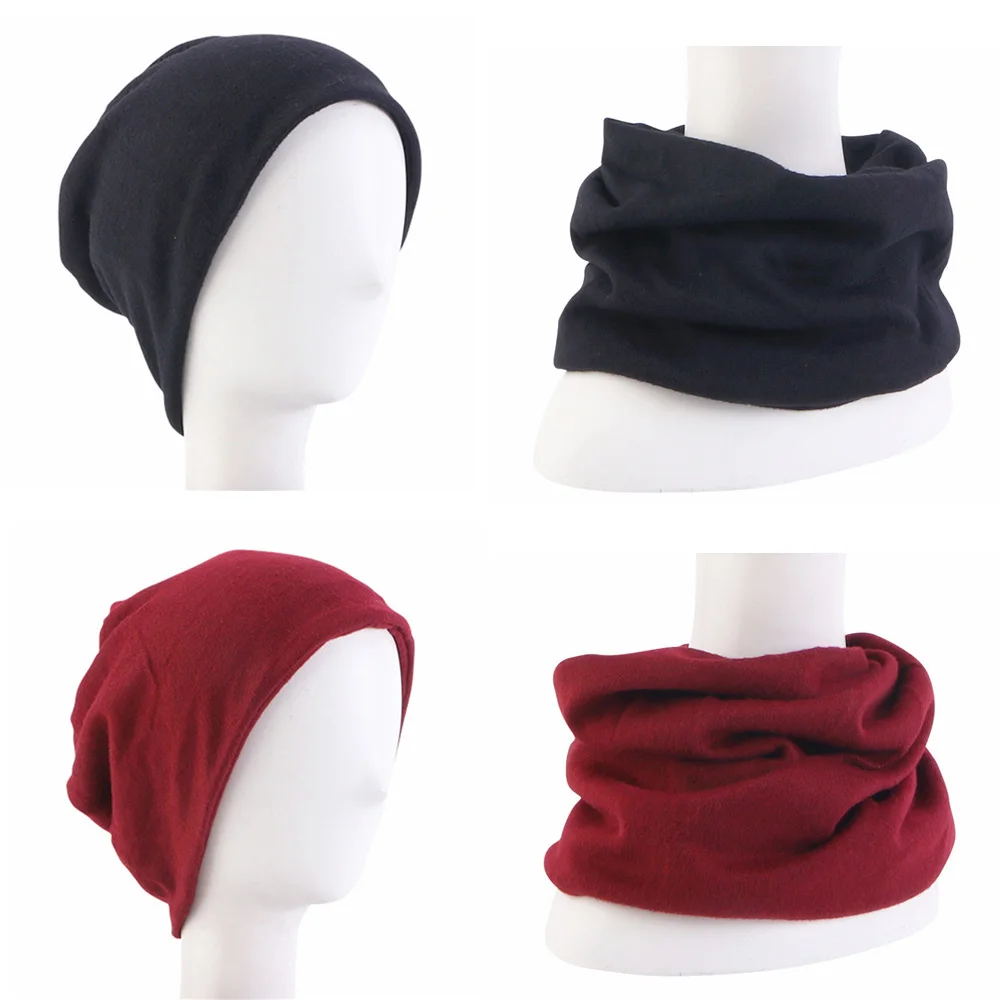 New Women Men Tube Scarf Cashmere Knitted Neck Warmer Unisex Elastic Head Wrap Cover Bandana Balaclava Headband Outdoor Bonnet