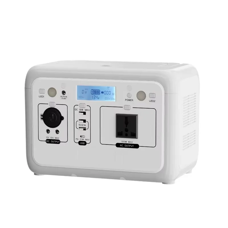 500W Portable Power Station 110V Ac Outdoor Camping Emergency Backup Solar Mobile Energy Storage Supply Lithium Battery