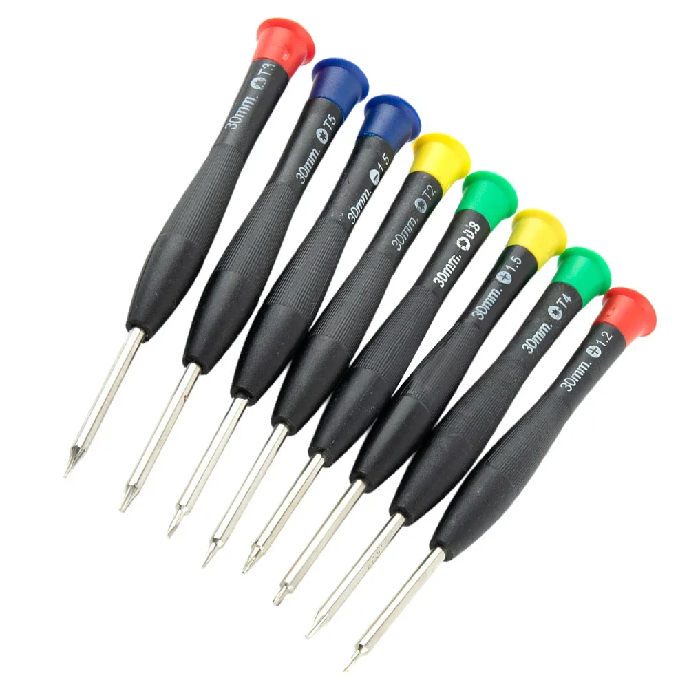 

Tool Screwdriver Set Precision PH000 Practical Repair Tool Screwdriver Tool T4 T6 118*122*20mm 8pcs/set Multicolour