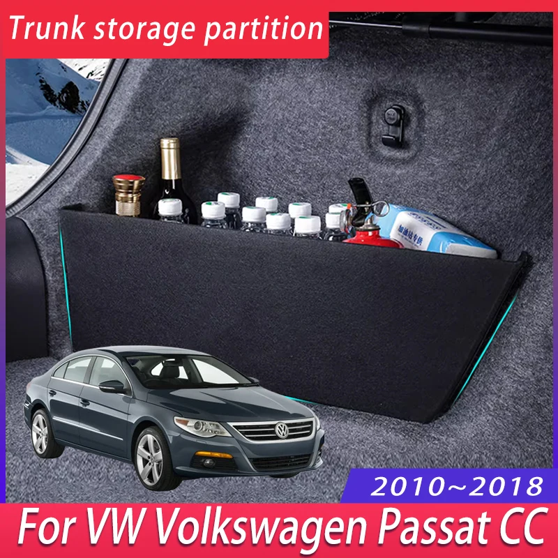 

For VW Volkswagen Passat CC 2010~2018 Car Thickening Trunk Storage Partition Multifunction Storage Box Auto Interior Accessories