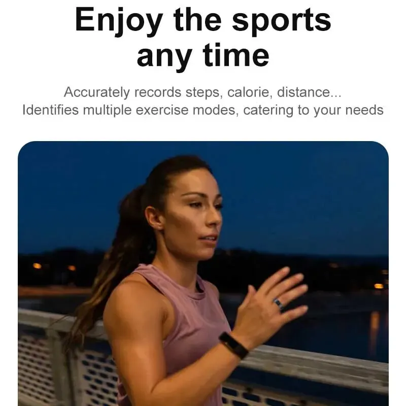 Neue Smart Ring Sensor Herzfrequenz test Edelstahl Mode Übung Sport daten Aufzeichnungen Fingerringe