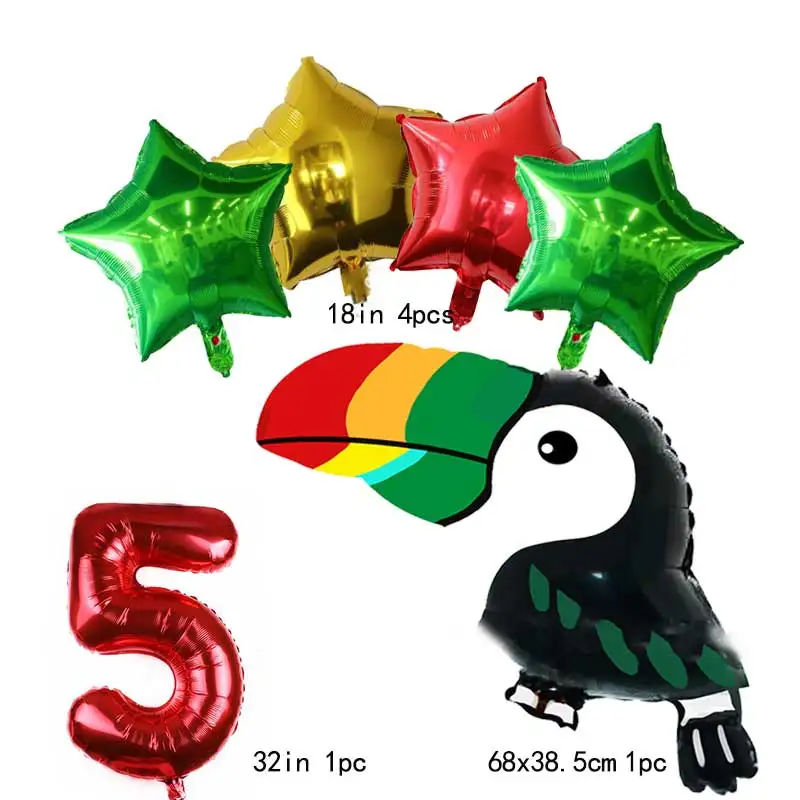 بالونات فويل توكو توكان لوازم حفلات أعياد الميلاد للفتيات لتزيين طيور الحيوانات هدية استحمام الطفل #1