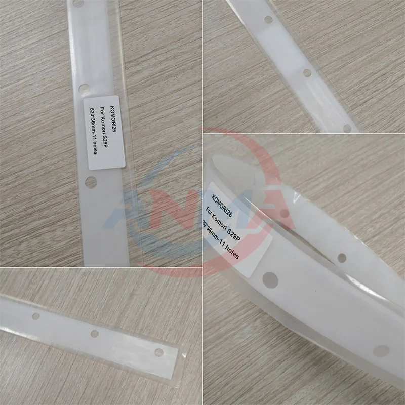 

5Pieces Komori26 820x36x1mm Wash Blade With 11 Holes For Komori S29P Printing Machinery Parts