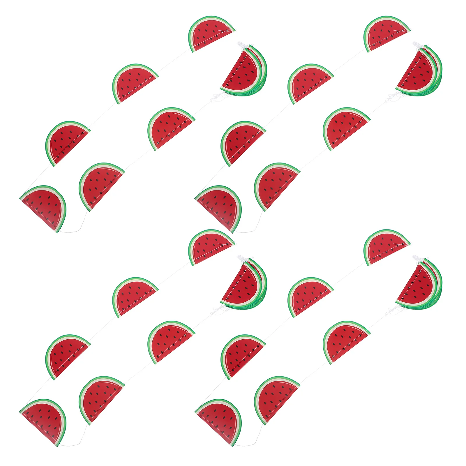 

4Pcs Watermelon Theme Banner Birthday Party Hanging Garland Summer Fruit Decorations Indoor Outdoor Watermelon Banner