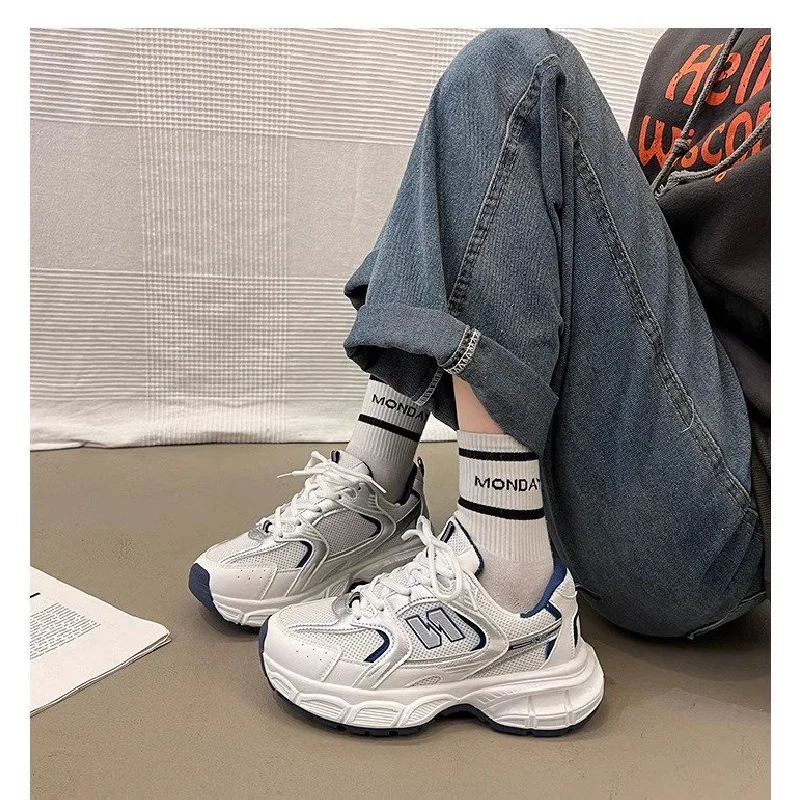 Women's Fashion Dad Shoes -Platform Mesh Running Sneakers，Breathable Casual Sports Shoes for Students，Everyday Training Shoes ​ image 4