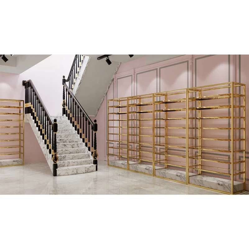 customized.Ladies Footwear Display Showroom Checkout Counter Handbag Store Furniture Design Decoration Shoe Display Shelves