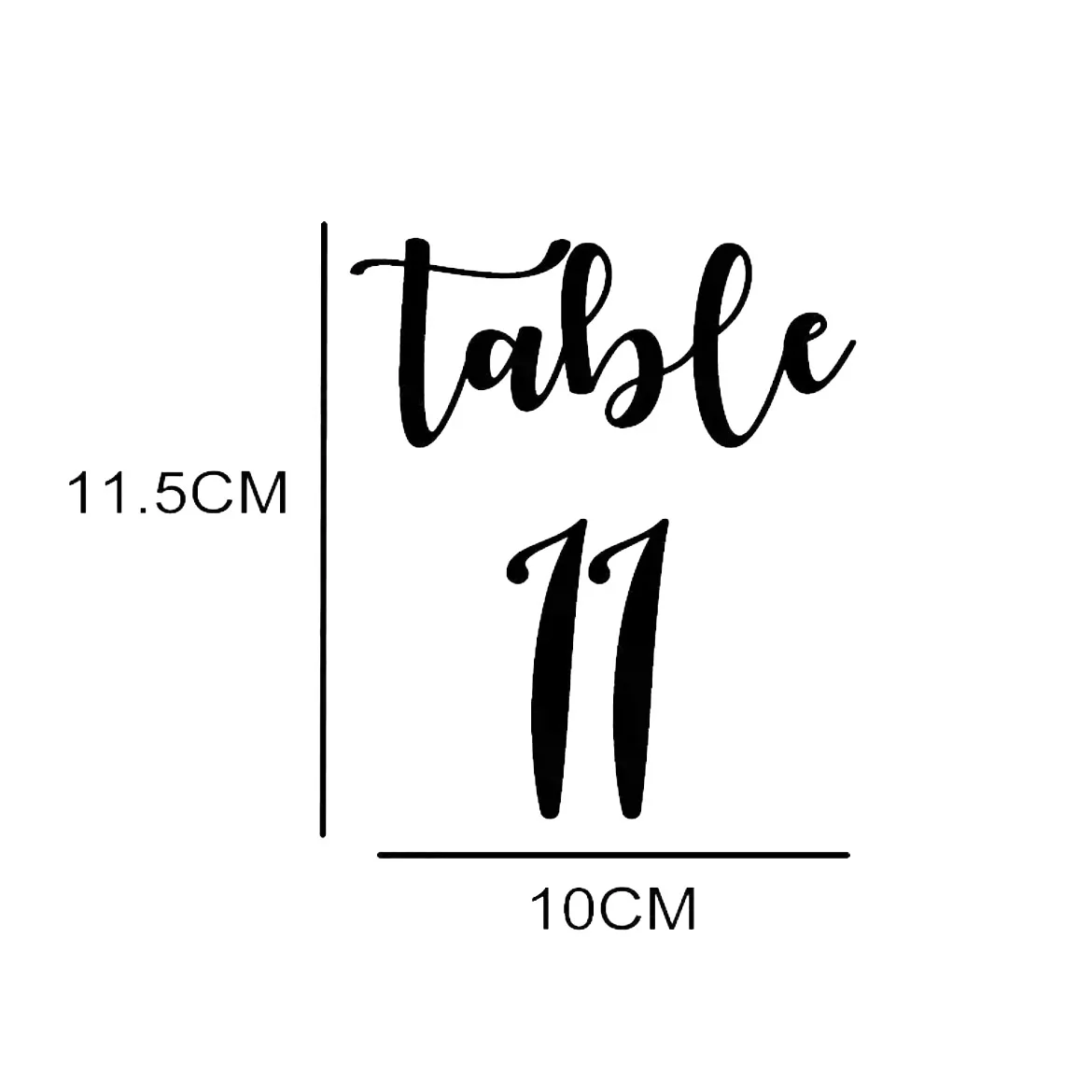 الجدول تسجيل الزفاف ملصق الجدول مخطط عدد ملصق حائط من الفينيل شخصية عدد ملصقات للنظارات زجاجة مرآة 10x11.5 سنتيمتر