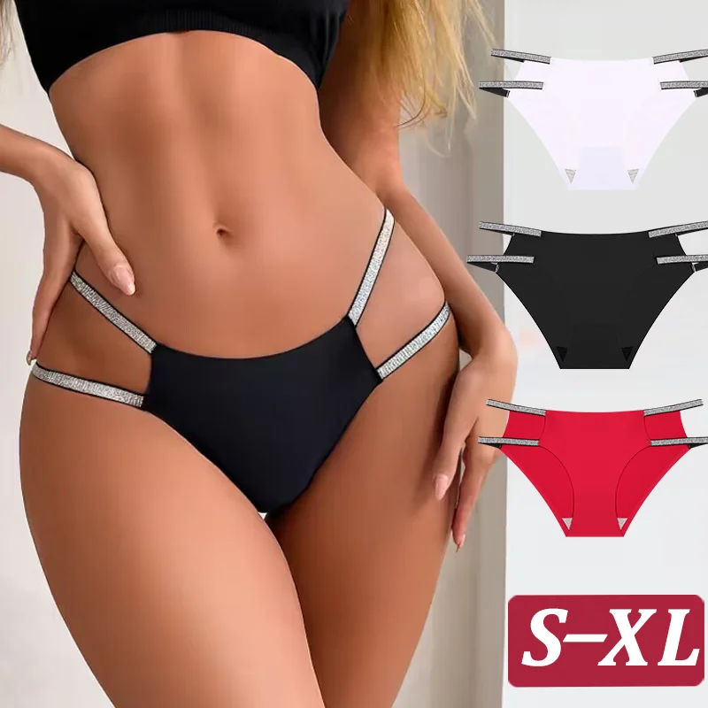 Sexy Panties Women Double Thin Belt S-XL High Waist Thong Hollow Out Underwear Thongs Women Sexy Ladies Panties Women