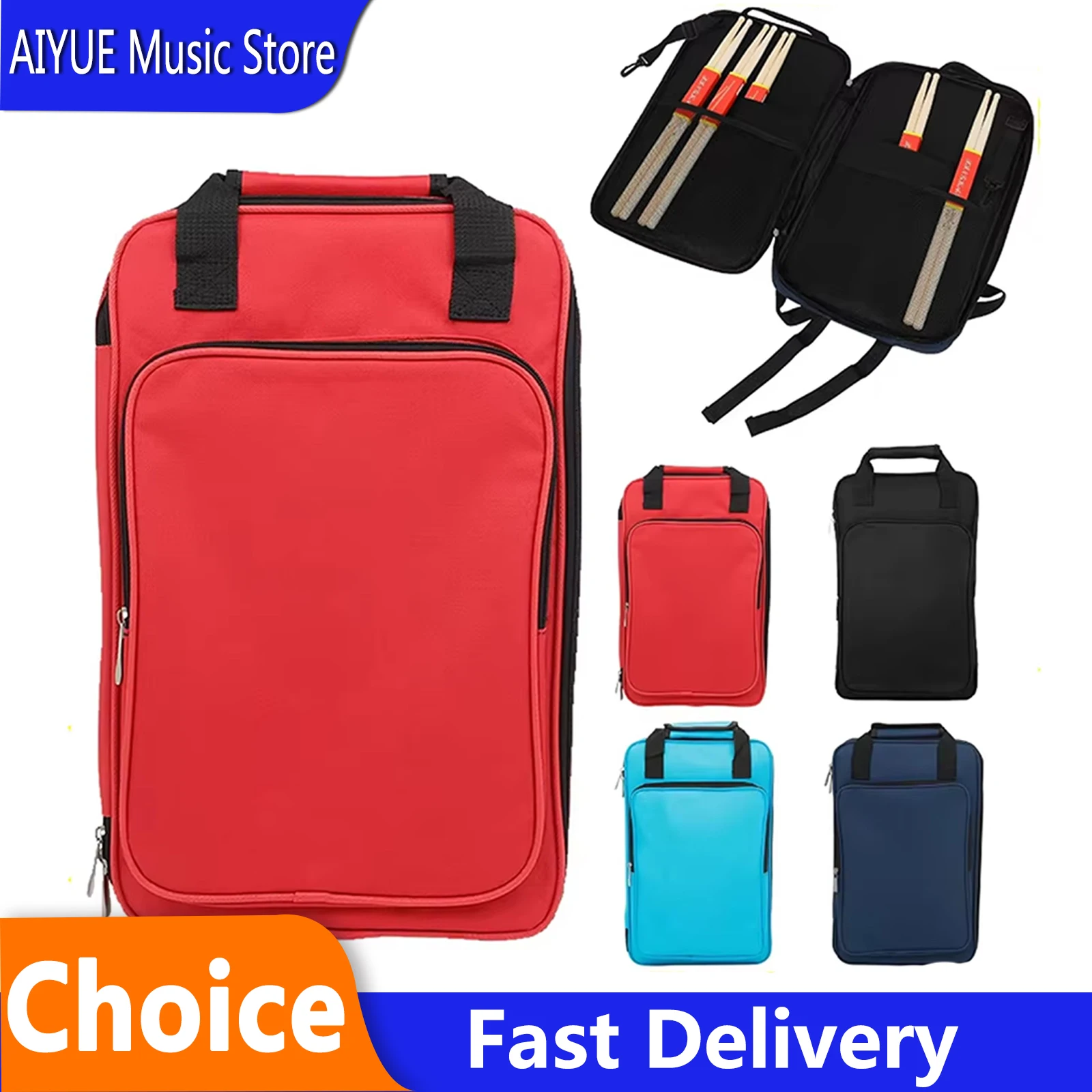 Drumstick Bag Oxford Cloth Drumstick Package Storage Pouch Water-Resistant Large Capacity Drumstick Double Shoulder Bag Parts