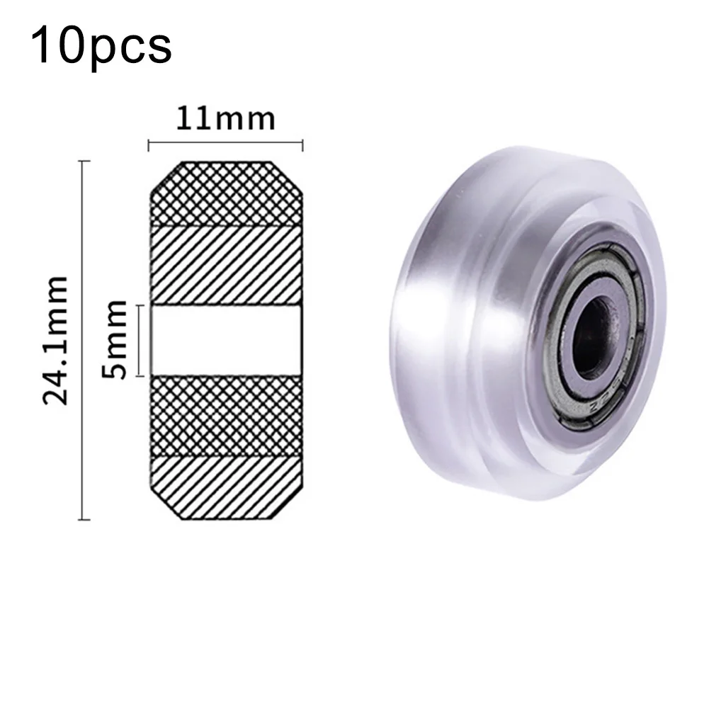 10-Piece 3D Printers Pulley Set MR105 625zz Bearings For CREALITY/ENDER 3 CR 10 Series Black Transparent Wheels Printer Pulley