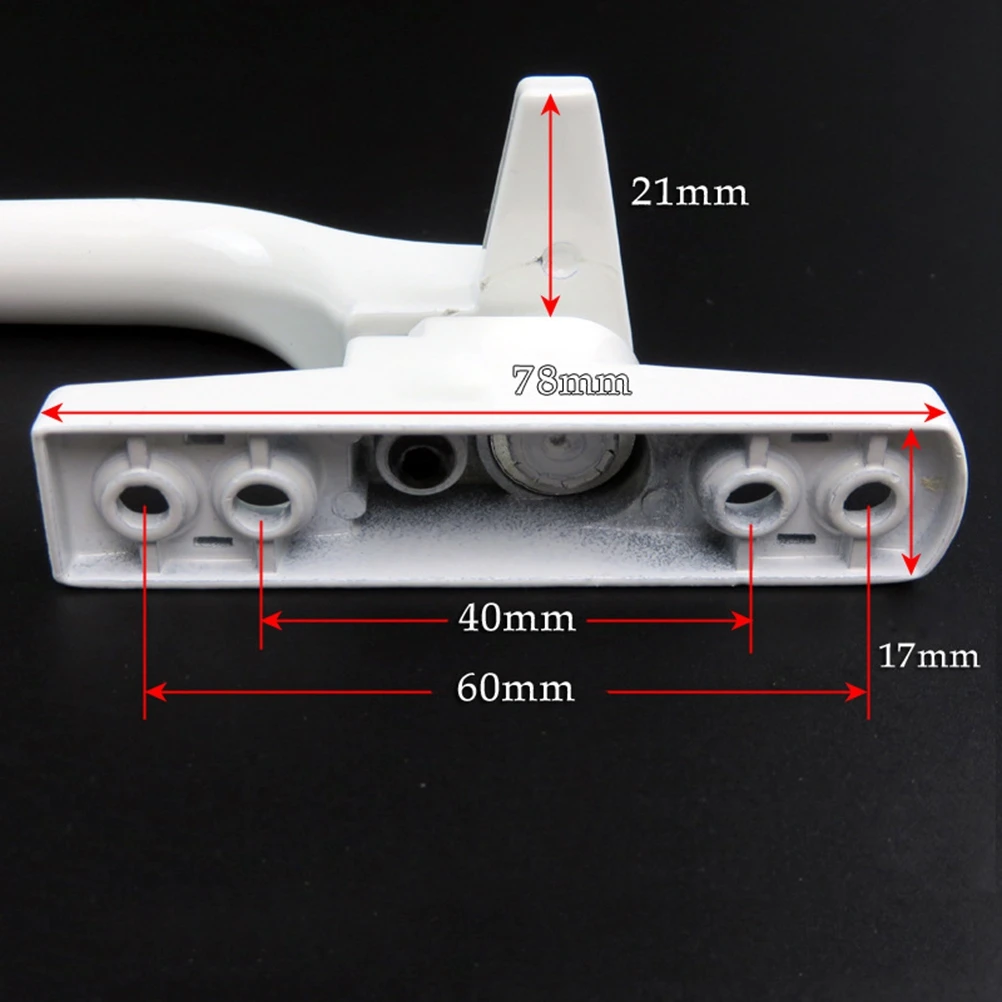 

Door and Window Handle Portable External Flat Window Handle Lock 7-word Single-point Metal Window Buckle (Left Han