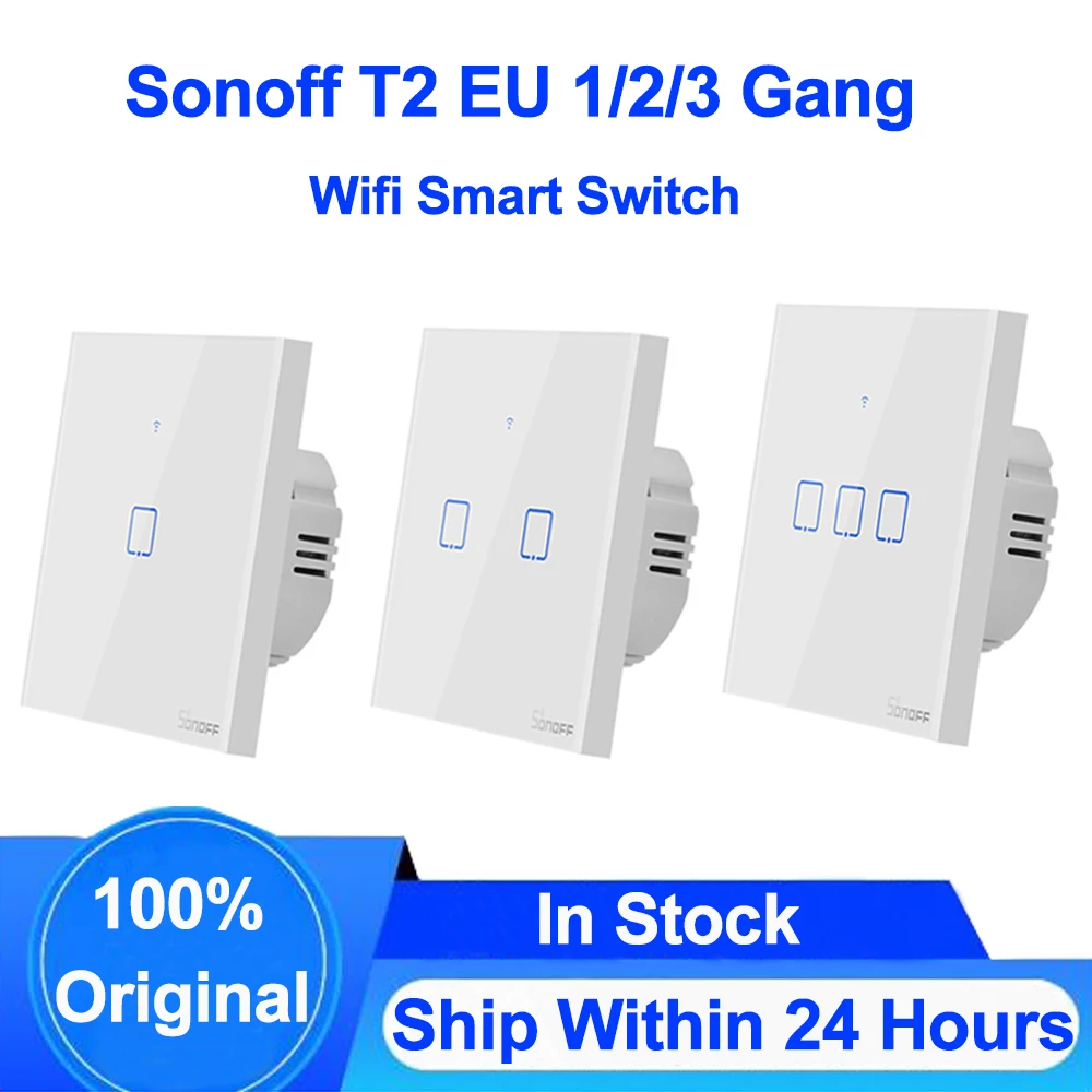 

Умный выключатель Sonoff TX T2 ЕС 1 2 3 клавиши Wi-Fi беспроводной сенсорный настенный выключатель для умного дома через приложение Ewelink работает с Alexa Google Home