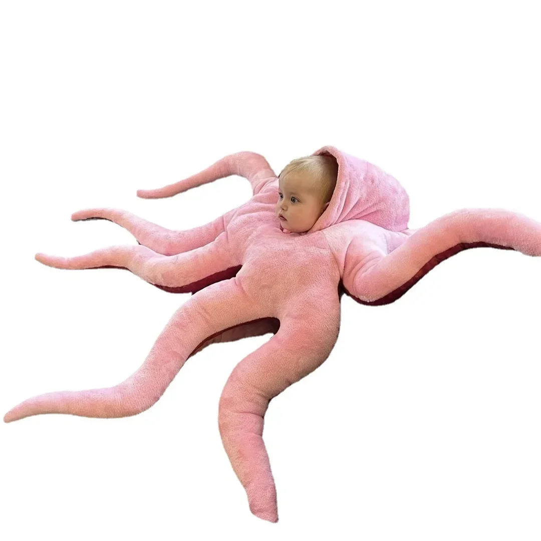 Schattige Gigantische الأخطبوط الطفل Grappige الأخطبوط Verkleed Pluche Pop Sierkussen تأثيري اكسسوارات تأثيري Kostuums