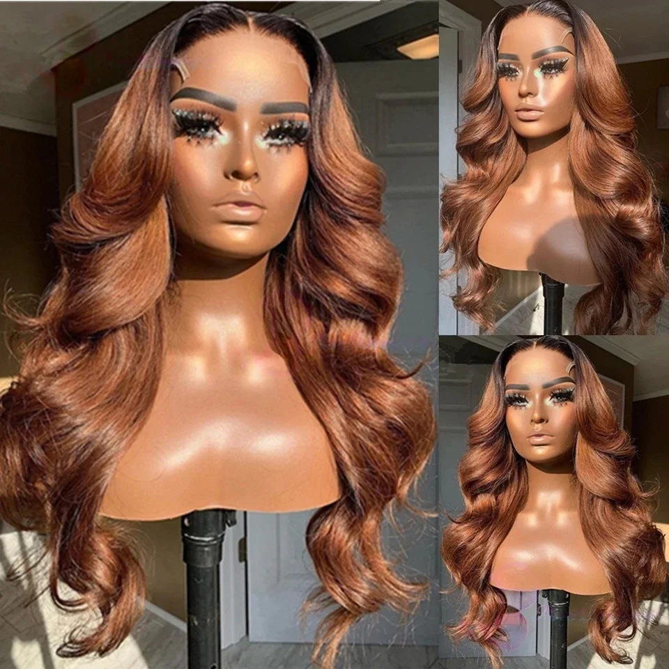 ombre-brown-color-long-body-wave-lace-front-wigs-13x4-hd-180-density-synthetic-for-women-ready-wear-friendly-daily-party-use