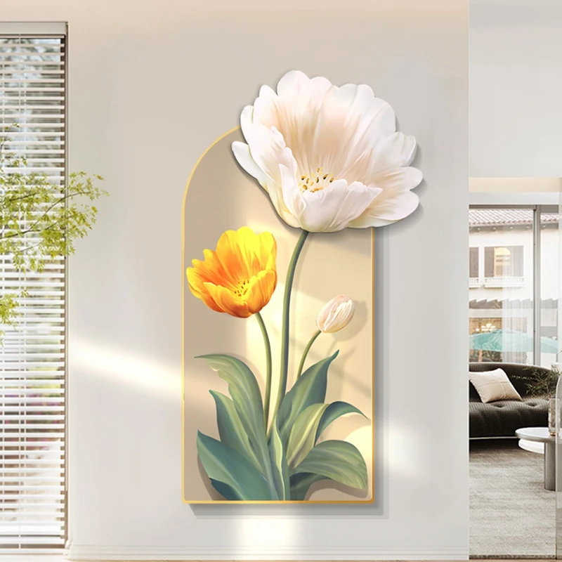 Modern Three-Dimensional Embossed Flower Luminous Mural Lamp Porch Decoration Living Room Bedroom Entry Corridor Home Wall Lamp