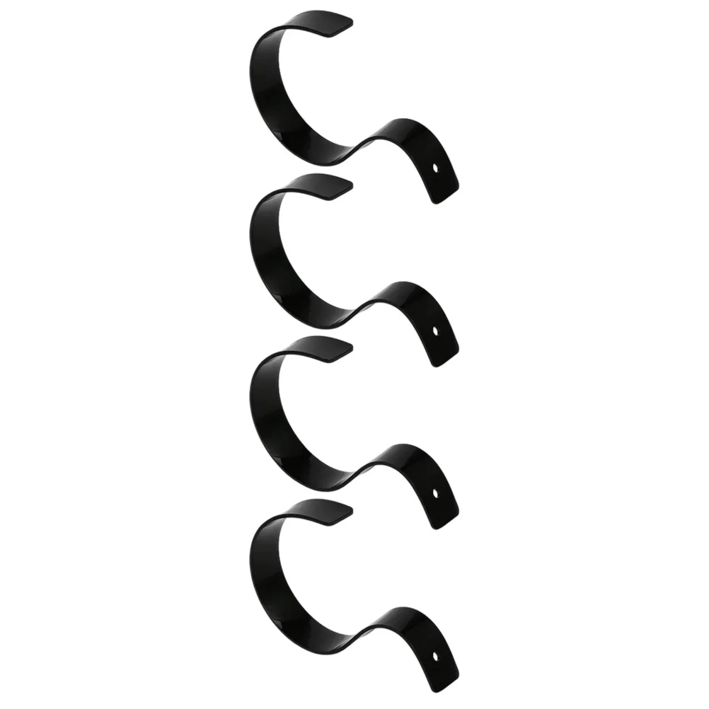 

4 Pcs Belt Display Rack Acrylic Organizer Black Stands 3 5CM Wide S Type High Grade Durability Easy Use Home Storage