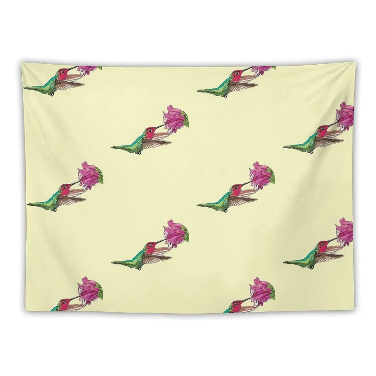 

Annas Hummingbird and Flowers for Home Art etc Tapestry Bedroom Decor Decorative Wall Murals Tapestry