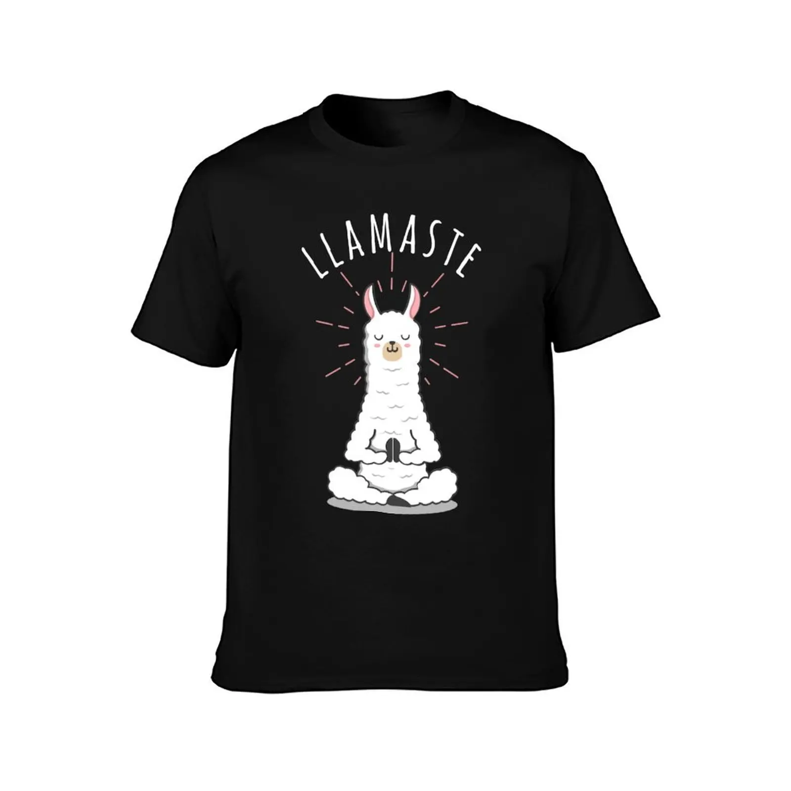 Llamaste Funny Llama Yoga T-Shirt Graphic Print Short Sleeve T-Shirt