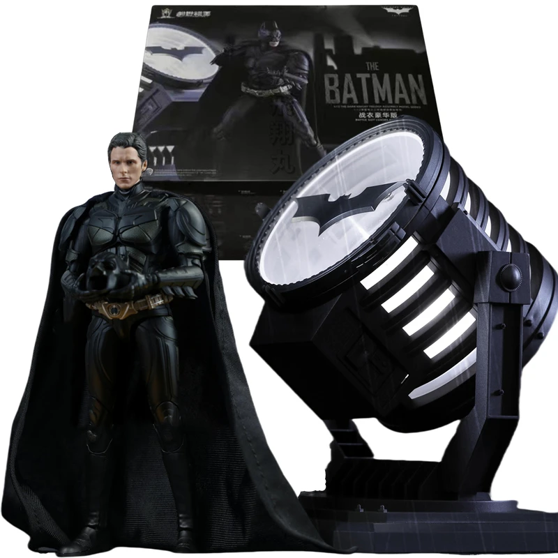 MODOKING Original The Batman SDARK KNIGHT TRILOGY earchlight DC 1:12 Action Figure Justice League Bruce Wayne Model Toys Gift