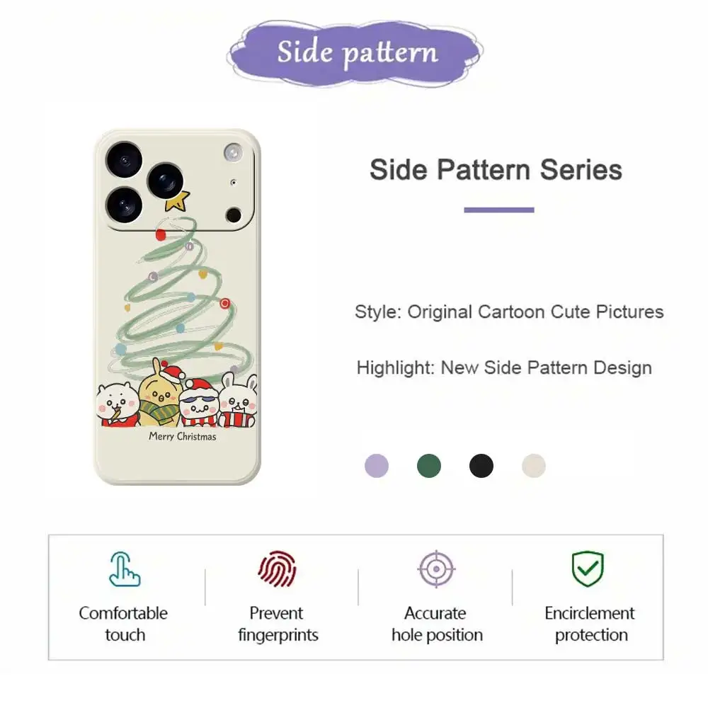 Simpatiche custodie per animali domestici di Natale per iPhone 17 Pro Max 17 Air 16 15 14 Plus 13 12 11 Pro Max XS Max XR 7 8 Plus 16E Cover in silicone