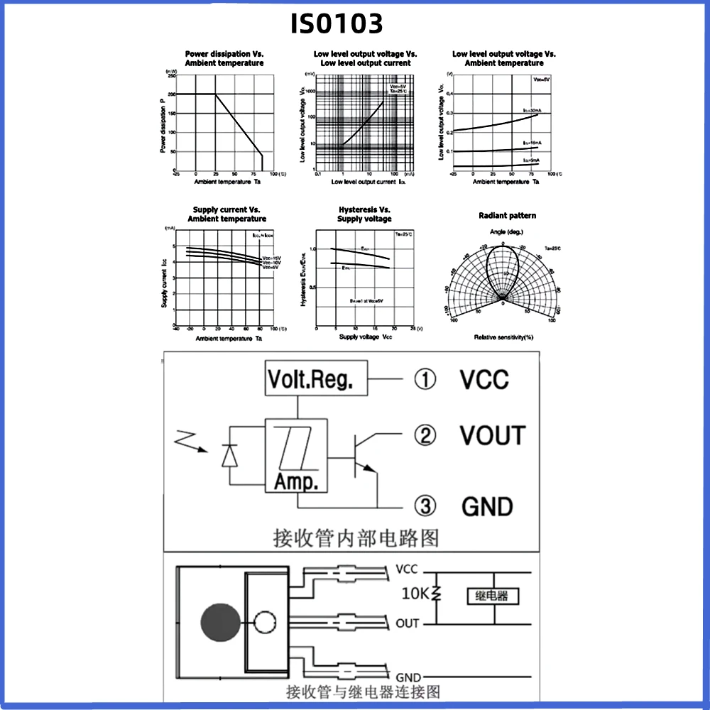 10 pz/lotto IS0103 ricevitore Laser tubo-tubo (non modem) normale alto/basso livello IS0103/IS0203 opzionale