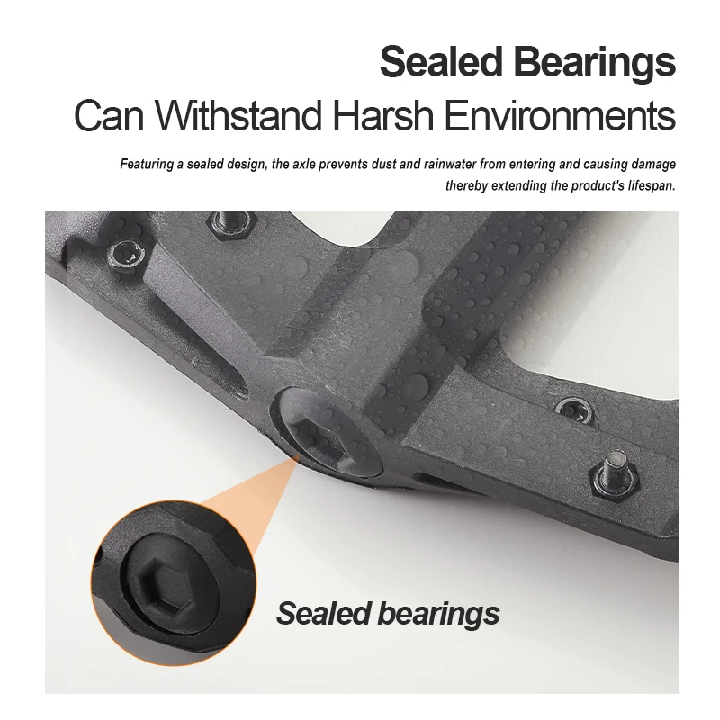 

Ultra-Lightweight Non-Slip Nylon Pedals, Mountain Bike, Double Bearing, Bicycle Accessories, Sealed