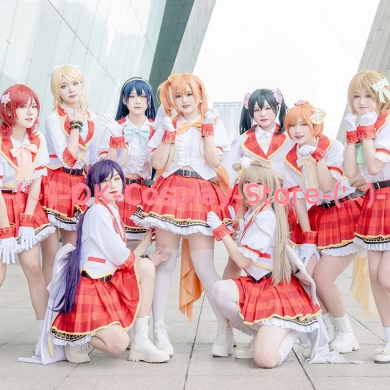 

LoveLive костюмы для косплея Kousaka Honoka Minami kotory Sonoda Umi Ayase Eli танцевальное платье женская униформа Индивидуальный Пошив