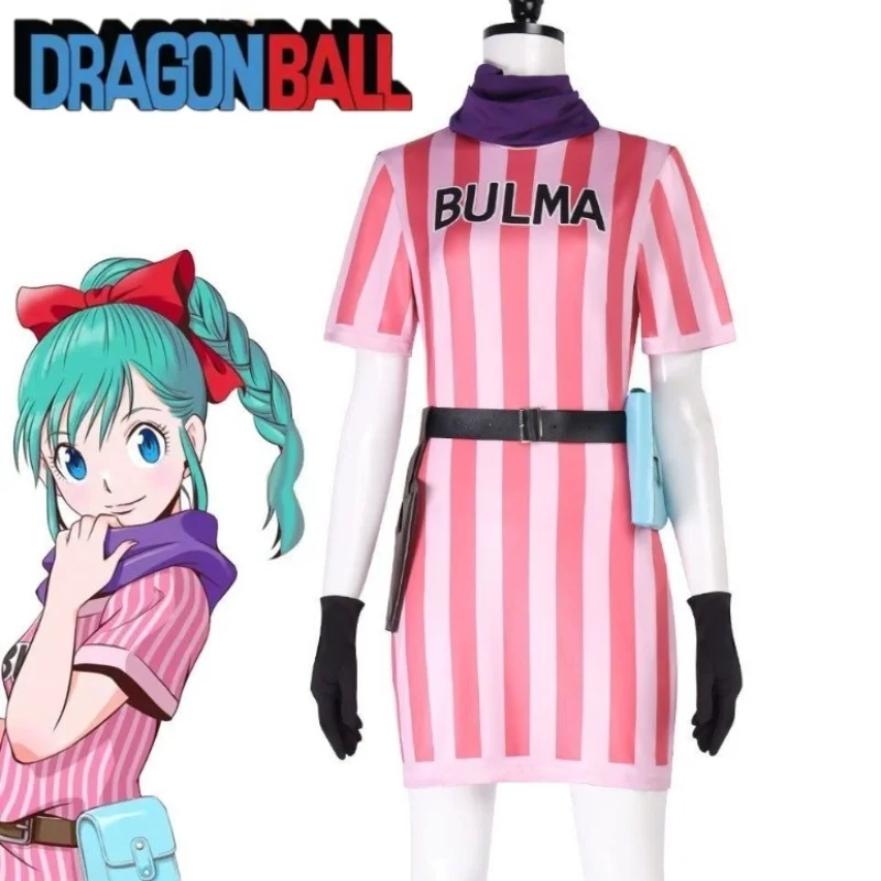 Nowe gadżety z anime Dragon Ball, Bulma, Son Goku, urocza sukienka z kreskówki dla dziewczynek, personalizowany, kreatywny kostium na Halloween do cosplayu