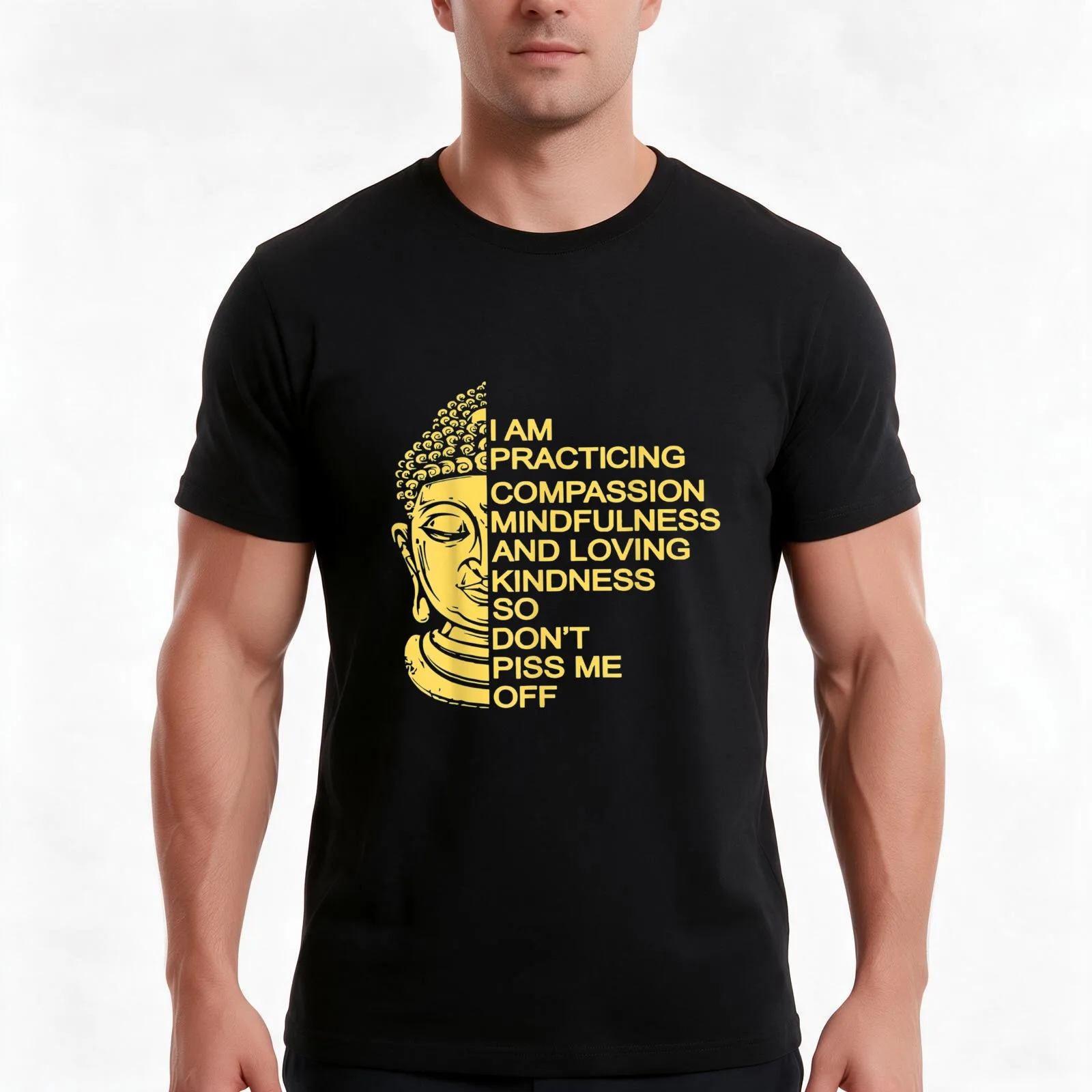 I Am Practicing Compassion Mindfulness And Loving Kindness T-Shirt, Summer Casual Cotton Tee, Oversized Streetwear Tops