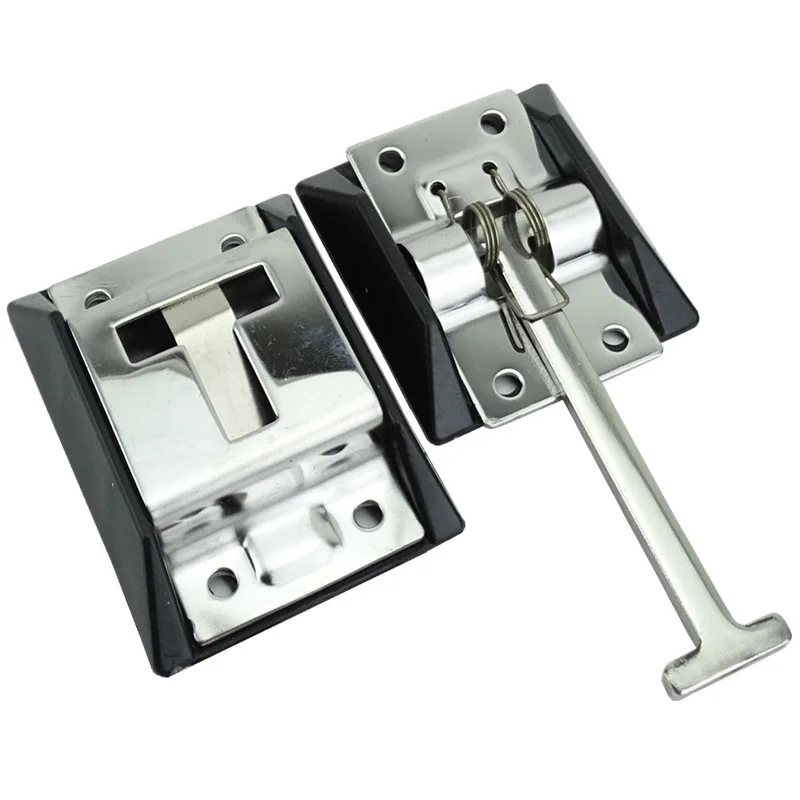 

2 шт. Т-образная защелка для двери фургона, сменный крюк, защелка, подпружиненный автодом, грузовик, караван