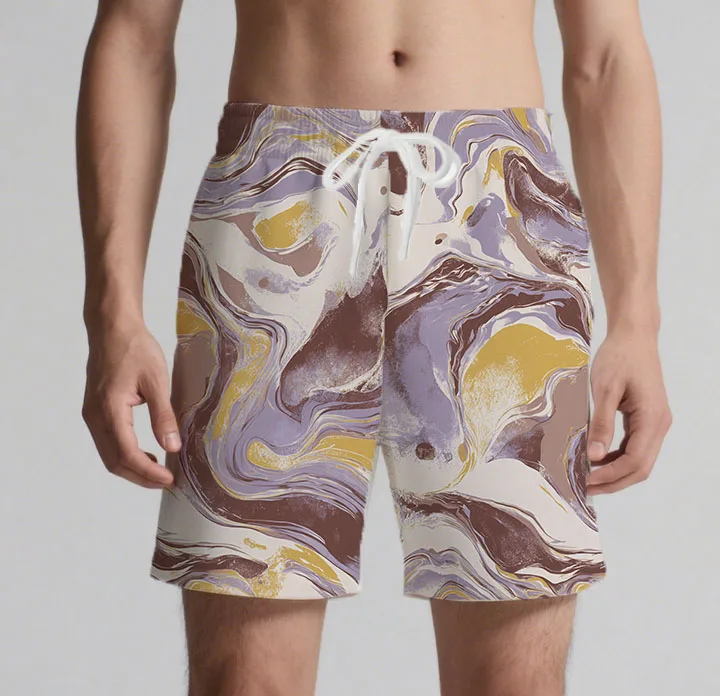 

Retro wave print men's surfing shorts, trendy summer shorts, couple outfit, limited time discount, fast shipping