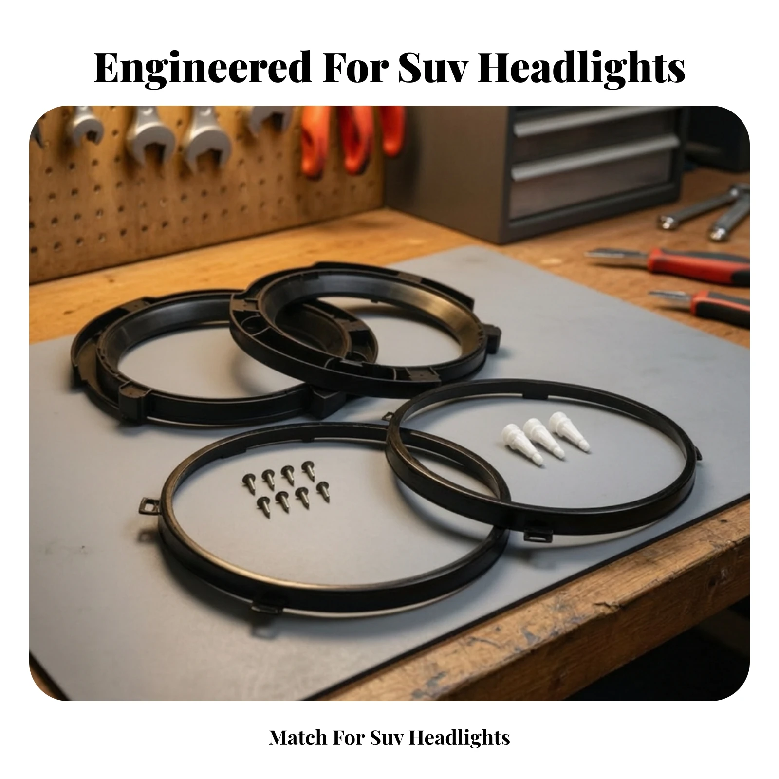 Wear Resistant Vehicle Part Easy Install 7-Inch Headlight Bracket Circular Mounting Bracket Headlight Retaining Collar - view 4