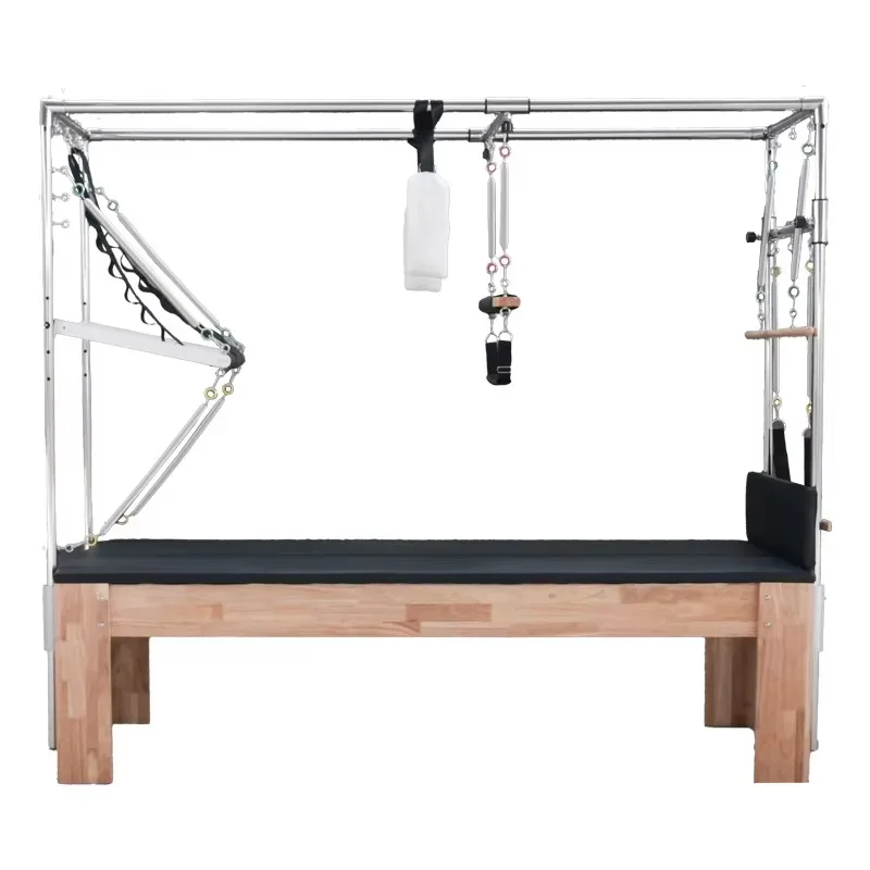 YTYIN Commercial Heavy-Duty Pilates Reformer, Solid Oak Wood Machine for Professional Studio Equipment