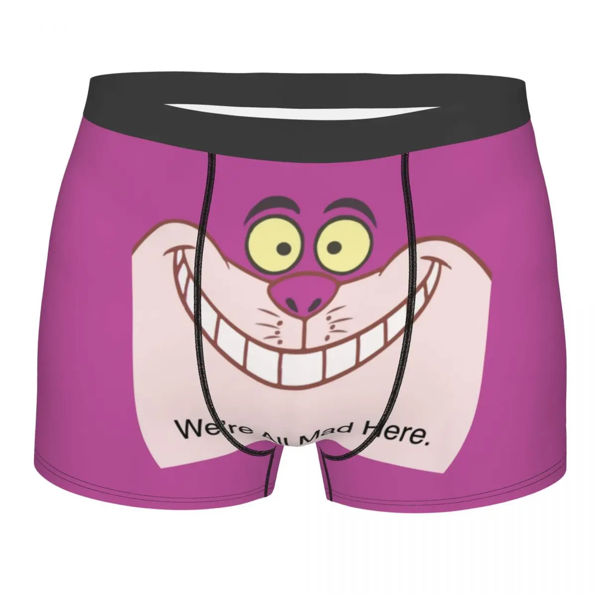 

Custom Cheshire Cat Underwear Men Stretch Wonderland Cartoon Anime Boxer Briefs Shorts Panties Soft Underpants For Male
