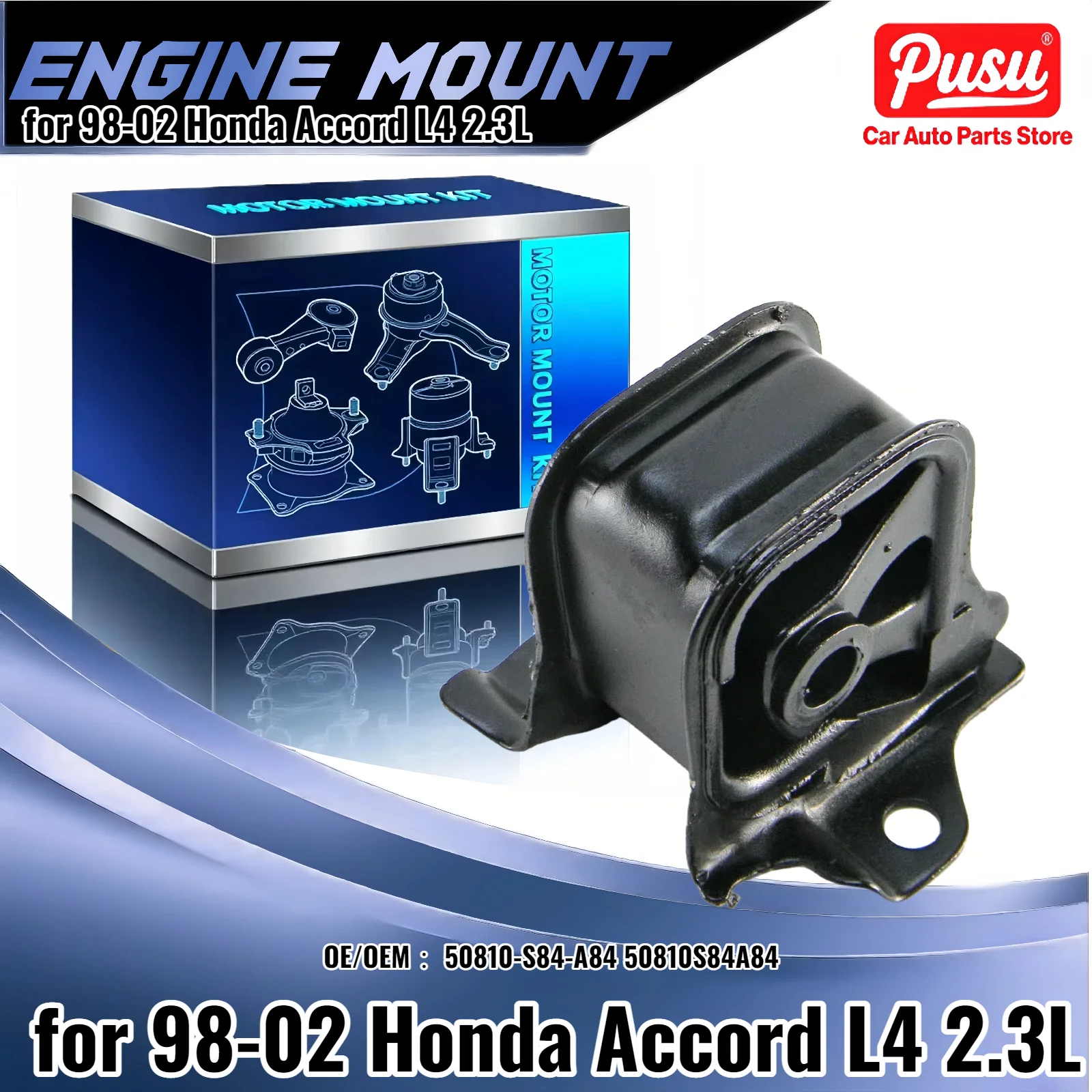 

A6572 Front Engine Motor Mount Compatible with Honda Accord 1998-2002 L4-2.3L | Replaces OE 50840-S84-A00, 50840S84A00
