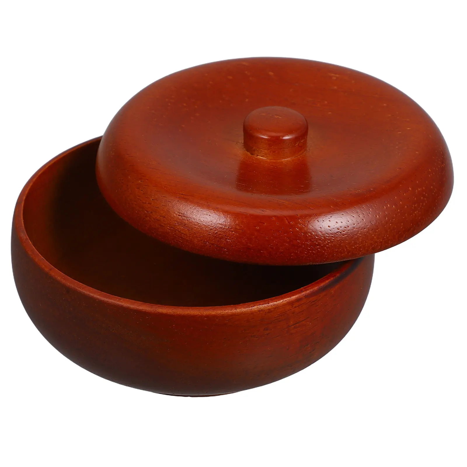 

Premium Wooden Shaving Soap Bowl with Tight-Fit Lid Gentle Face Shaving Cream Container Grooming Essential for Men Shave Bowl