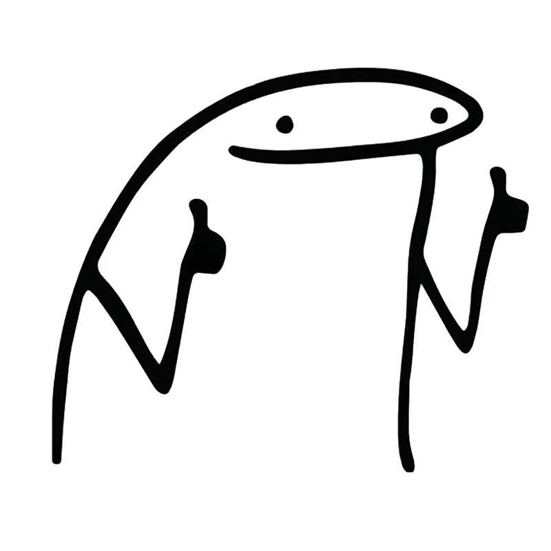 STICK MAN THUMBS UP」MEME SERIES CAR DECAL AUTOMOTIVE DIE-CUT VINYL STICKER