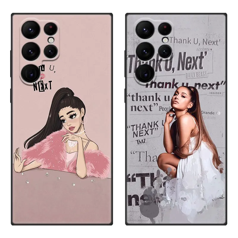 Ariana-Grande Thank U Cartoon Cover Case For Samsung Galaxy S24 Ultra S23 Plus S21 FE S22 Ultra S20 FE 5G S10E S10 Lite S9 Plus