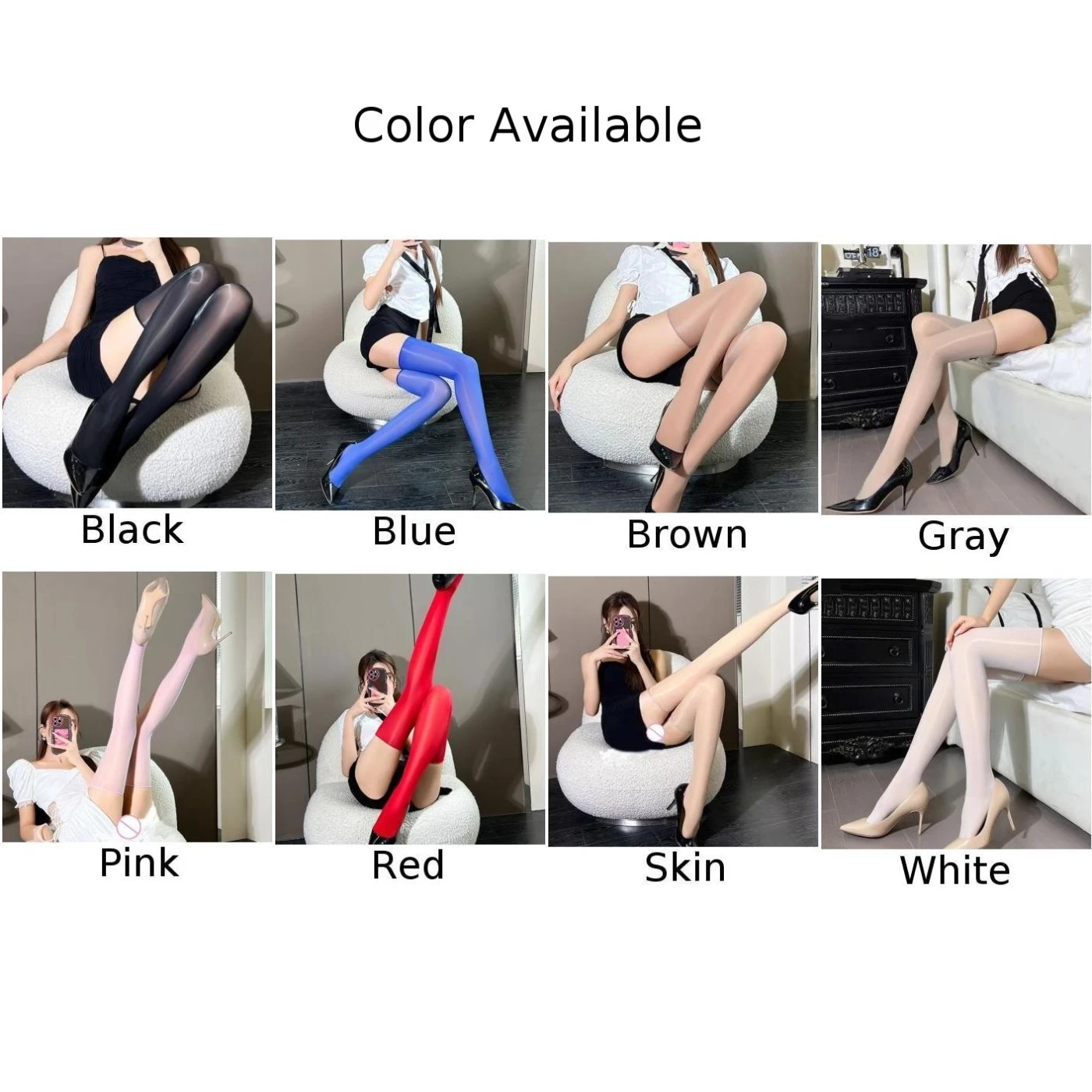 靴下 レディース ストッキング 日常使用 ホテル滞在 秋 ハイレングス 下着 ミディアム ストレッチ 膝上 ソリッドカラー