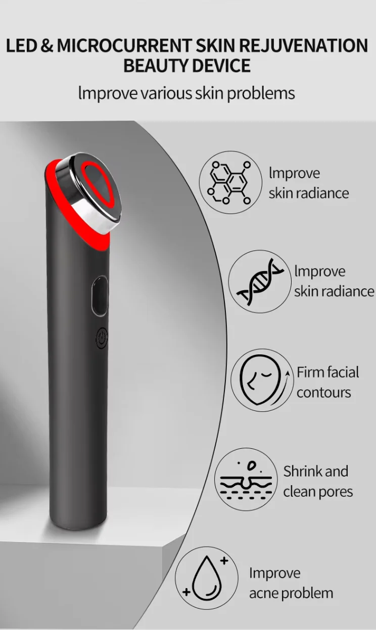 الجملة Age-R Booster Pro جهاز تجميل محمول متعدد الوظائف للعناية بالبشرة وإزالة التجاعيد يتميز بالعلاج بالضوء LED #5