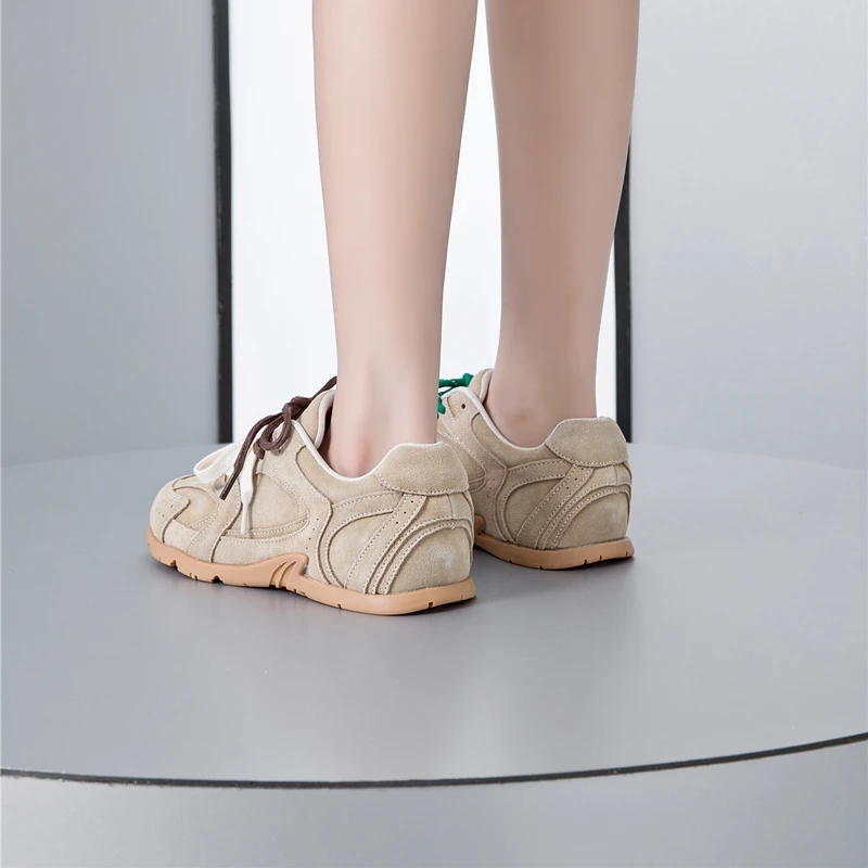 AIYUQI Damen-Sneaker 2026 – Neue rutschfeste deutsche Trainingsschuhe für Damen, flache, große Größen, aus echtem Leder, Laufschuhe für Frauen – Detail 4