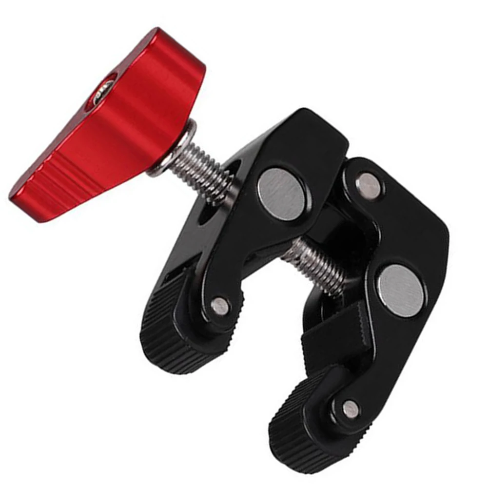 ตัวหนีบโลหะแบบ Super Clamp พร้อมเกลียวขนาด 1/4 นิ้ว และ 3/8 นิ้ว คลิปหนีบ Magic Arm Clamp ตัวยึดแบบ Super Holder สำหรับกล้อง DSLR จอภาพ ไฟ LED และไมโครโฟน