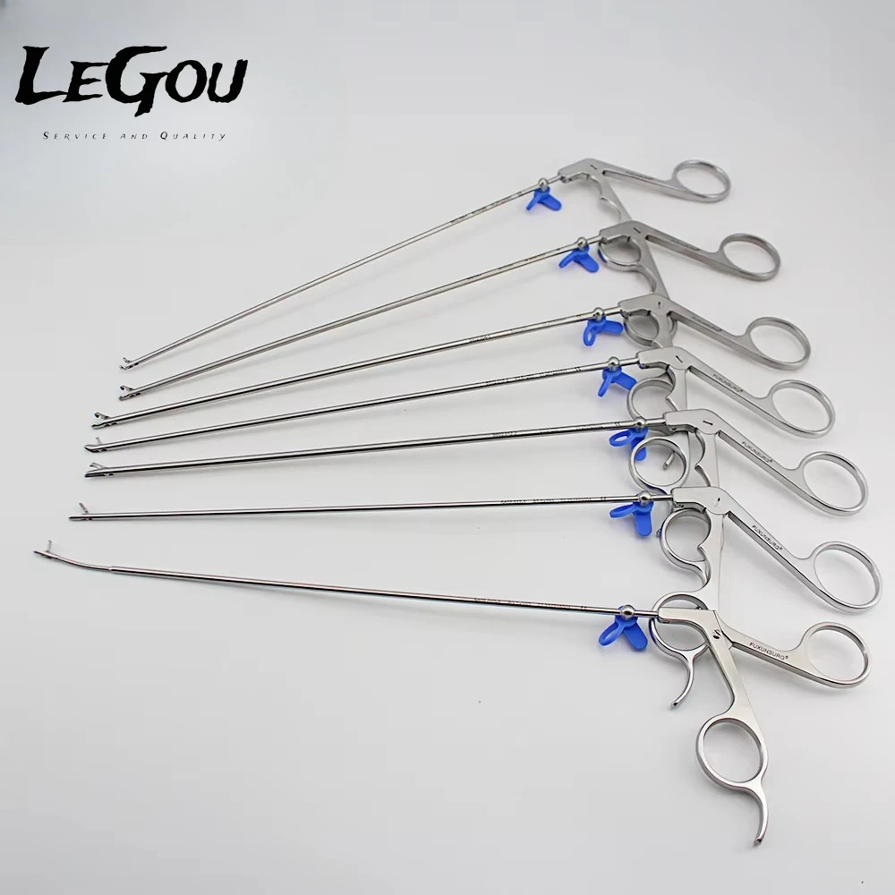 LeGou Professional Uniportal Interlaminar Pulsion Discectomy Spine Instruments Flexible Serrated Grasping Manual CE