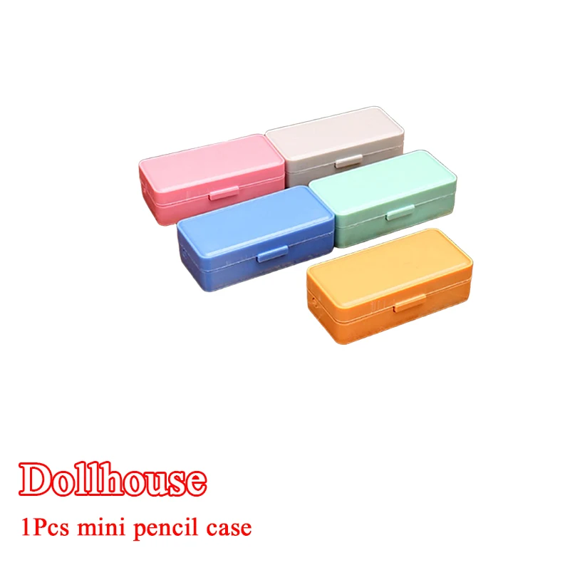 Plastic Simulated Scene Pencil Box Model Miniature Dollhouse Double-layer Pencil Case Pretend Toys Mini Stationery Box